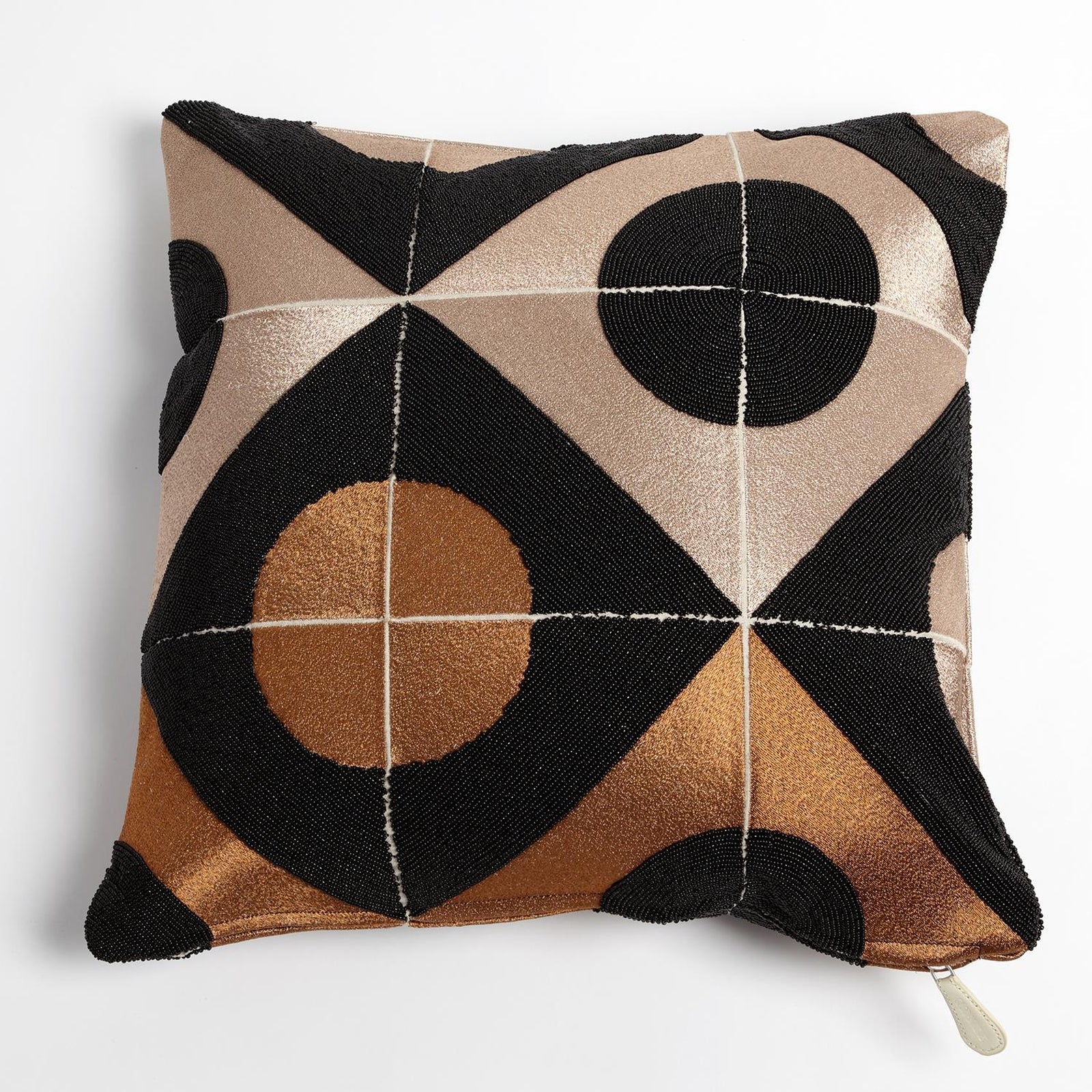 Global Views Circle Marquetry Pillow