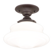 Hudson Valley Lighting Petersburg 1 Light 16 inch Old Bronze Semi Flush Ceiling Light