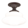 Hudson Valley Lighting Petersburg 1 Light 16 inch Old Bronze Semi Flush Ceiling Light