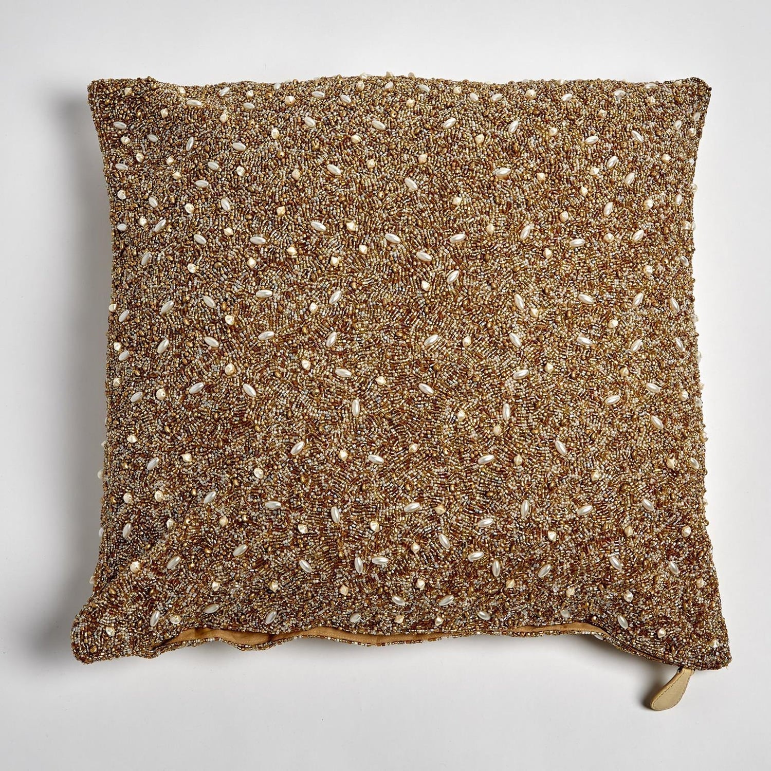 Global Views Golden Beaded Pillow
