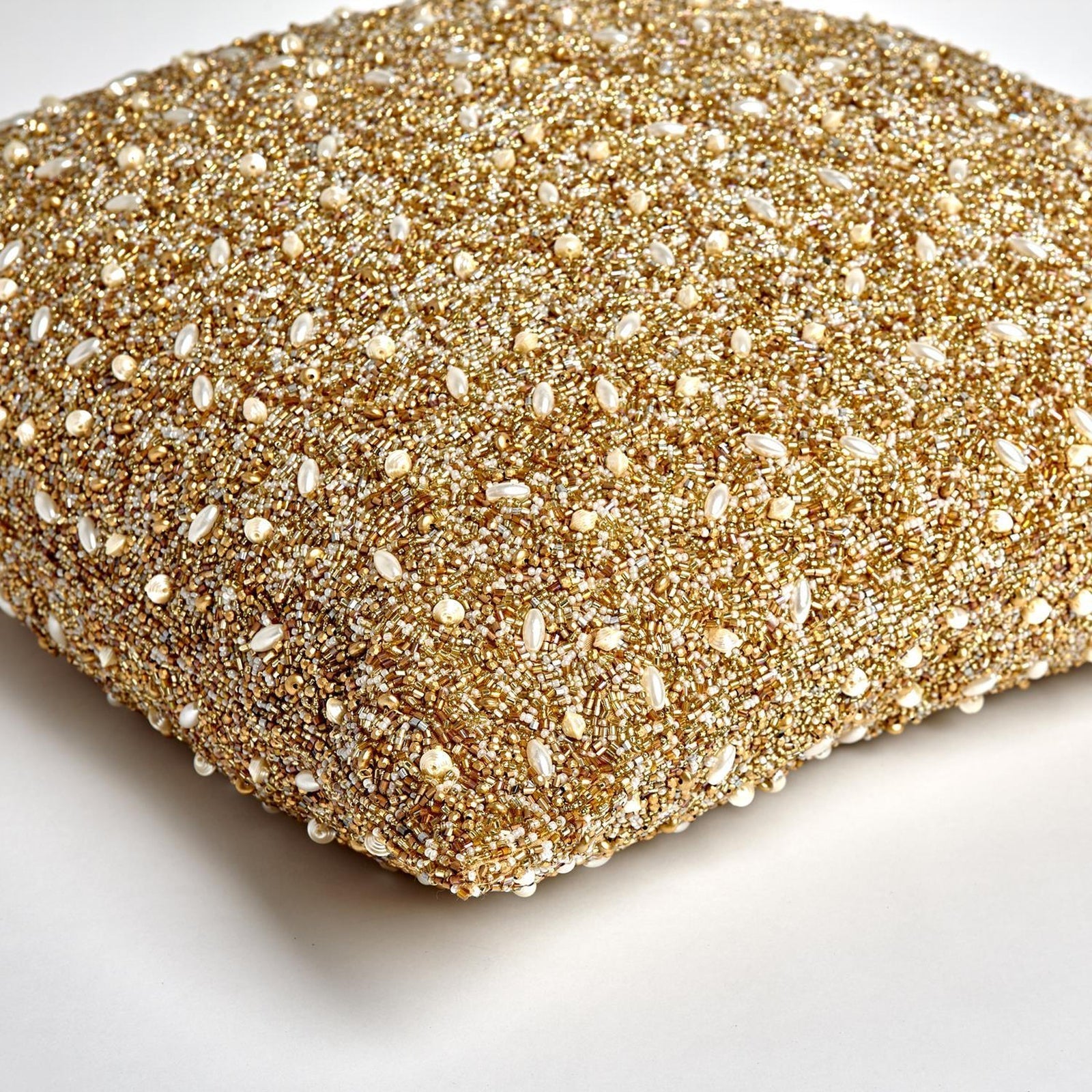 Global Views Golden Beaded Pillow