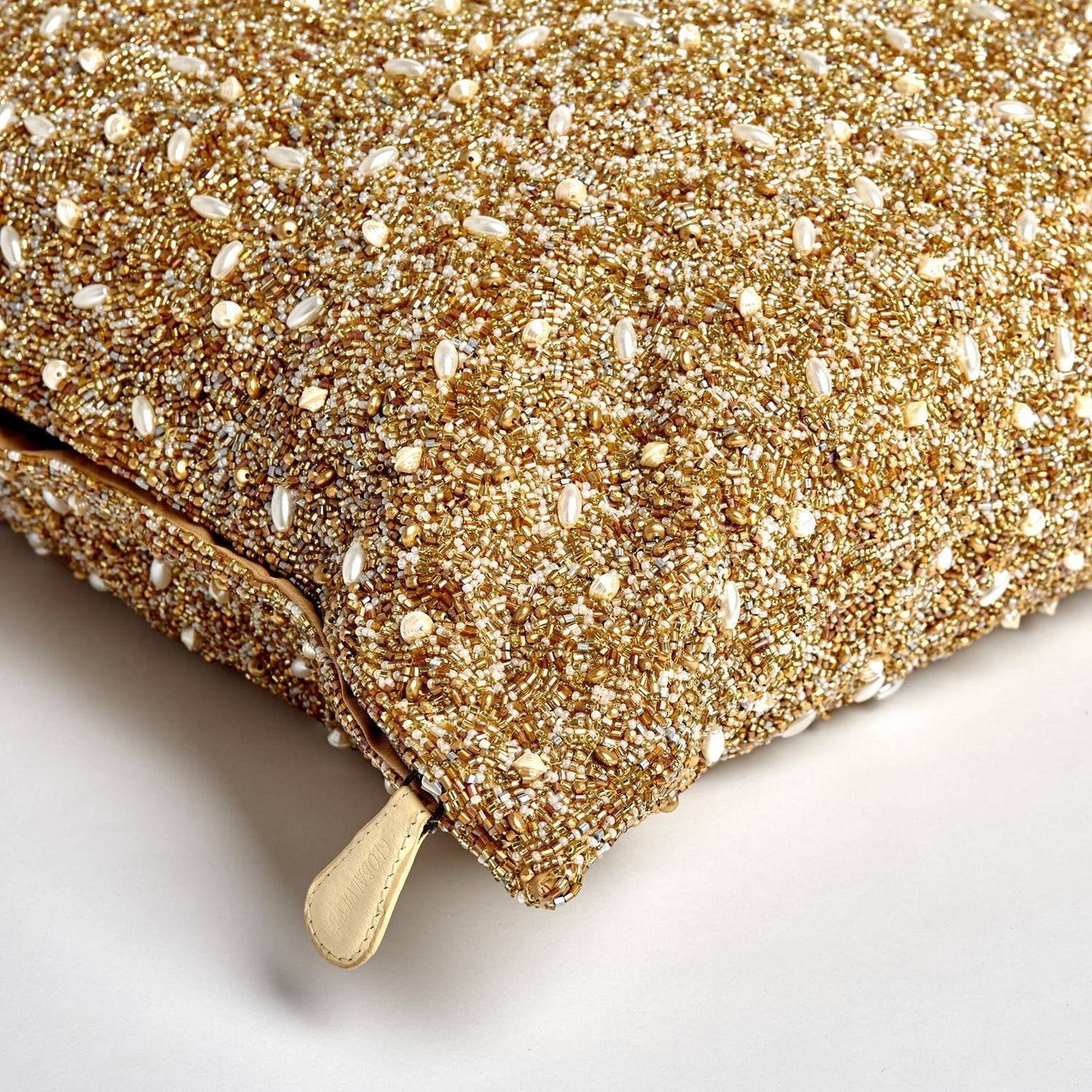 Global Views Golden Beaded Pillow