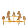 Hudson Valley Lighting Lindenwood 9 Light 47.5 inch Aged Brass Chandelier Ceiling Light