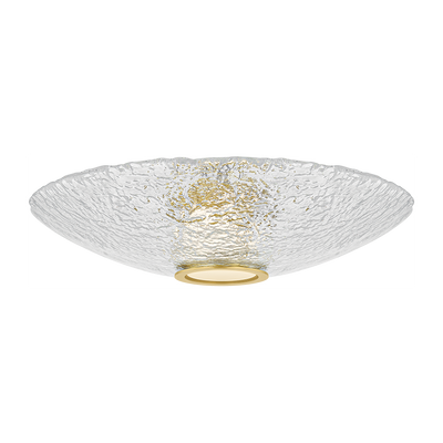 Hudson Valley Lighting New Haven 1 Light Aged Brass Flush Mount Ceiling Light
