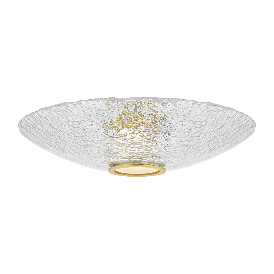 Hudson Valley Lighting New Haven 1 Light Aged Brass Flush Mount Ceiling Light