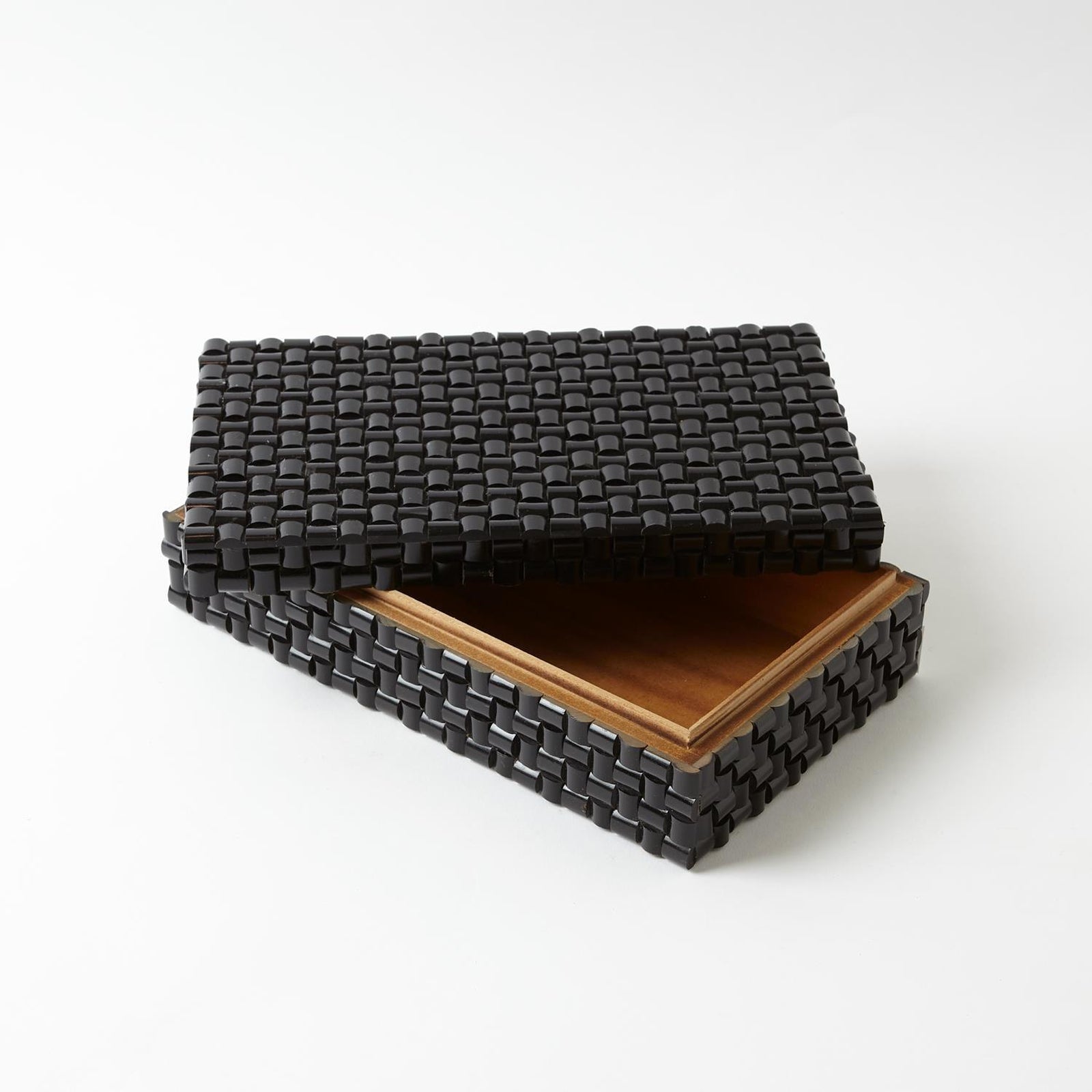 Global Views Black Horn Box Woven
