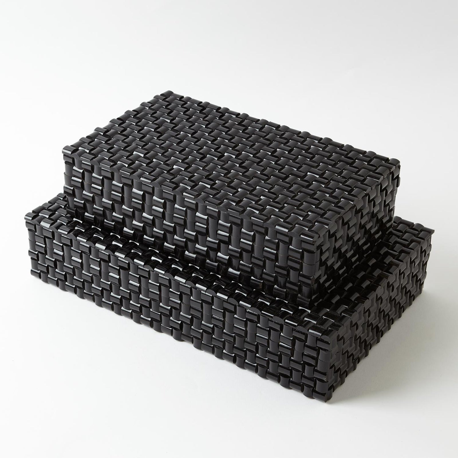 Global Views Black Horn Box Woven