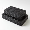 Global Views Black Horn Box Woven