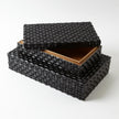 Global Views Black Horn Box Woven