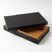 Global Views Black Horn Box Woven