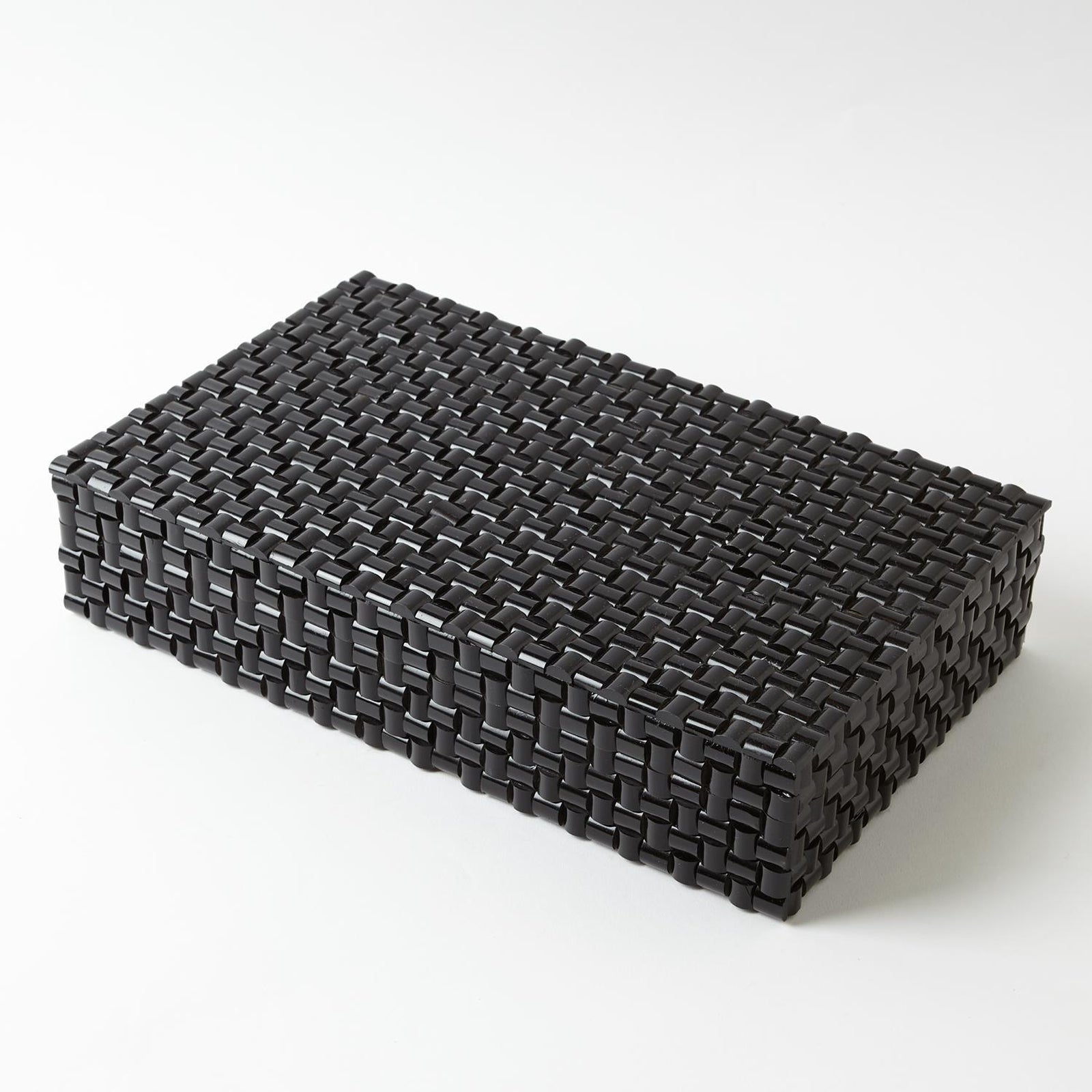 Global Views Black Horn Box Woven