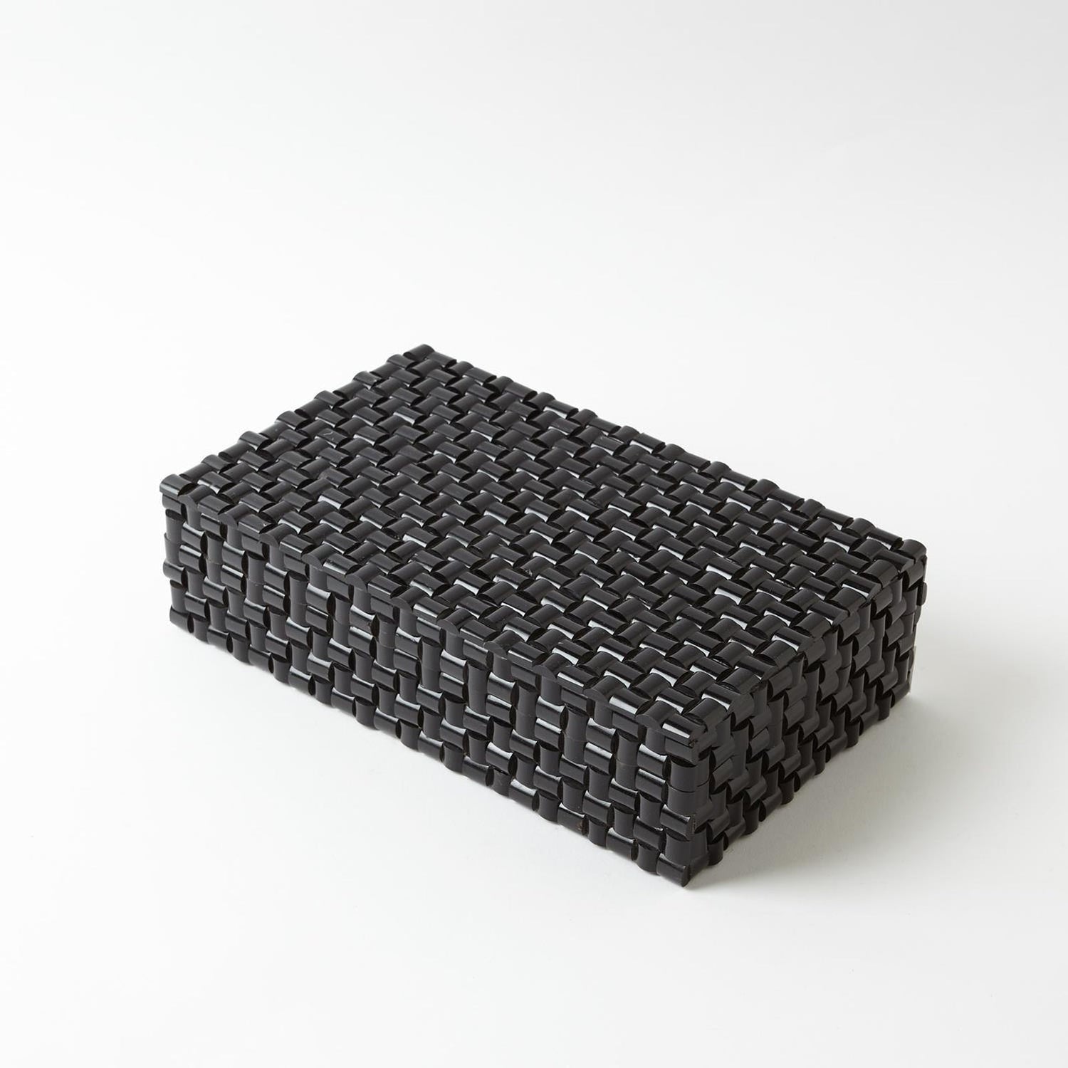 Global Views Black Horn Box Woven