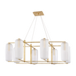 Hudson Valley Lighting Pebble 8 Light 48 inch Aged Brass Chandelier Ceiling Light