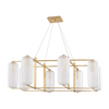 Hudson Valley Lighting Pebble 8 Light 48 inch Aged Brass Chandelier Ceiling Light