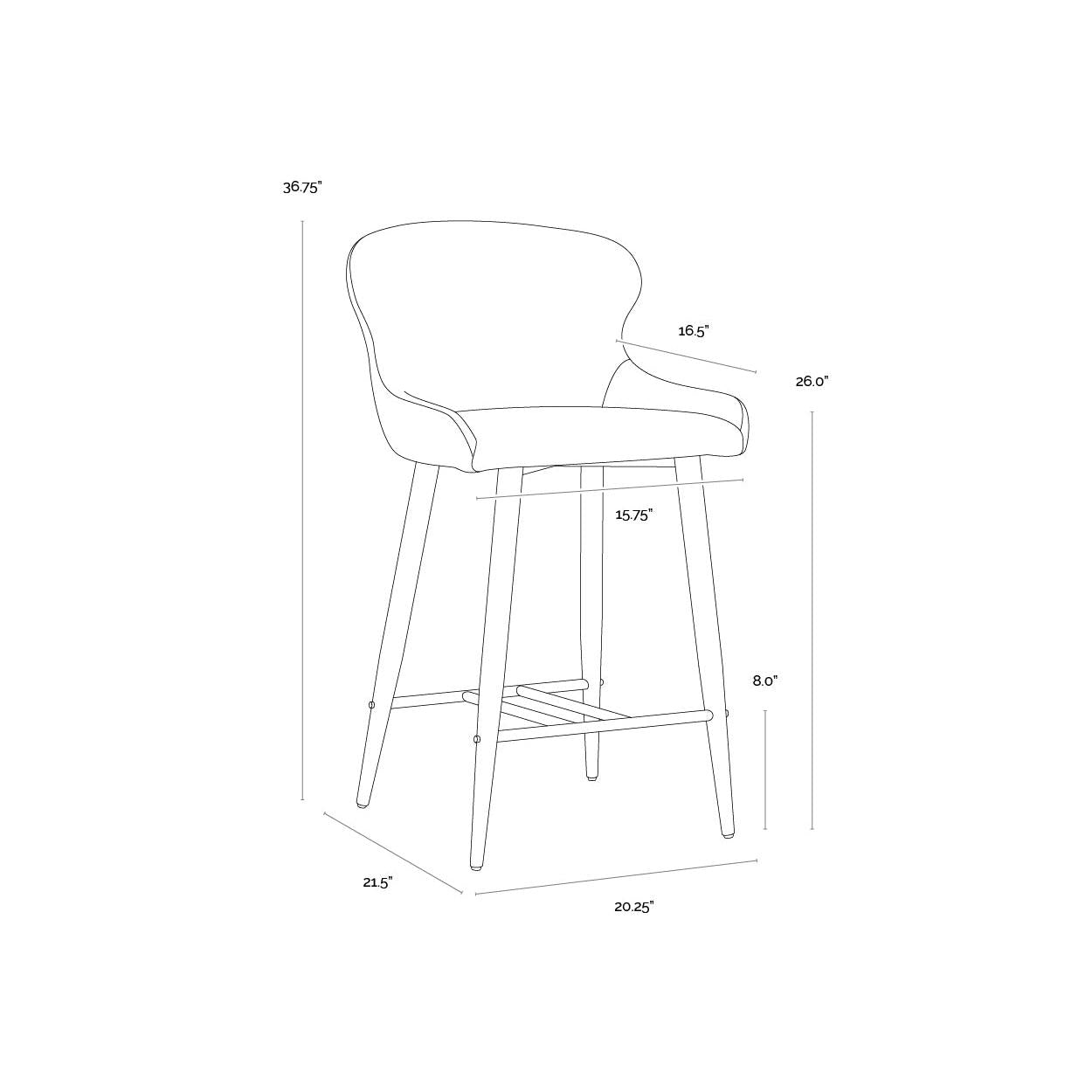 Sunpan Evora Counter Stool
