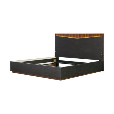 Michael Amini Kayner Bed with LED Lights - Charcoal