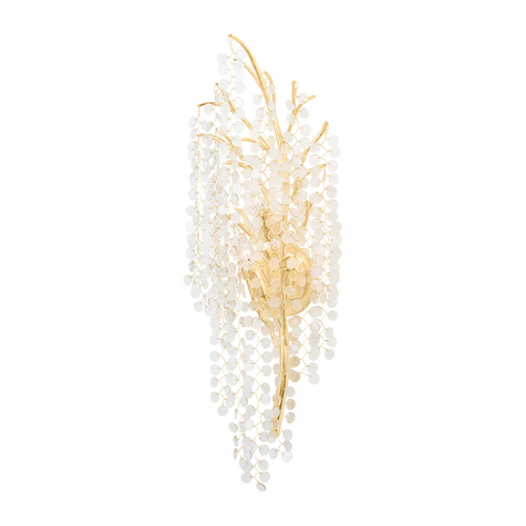 Corbett Genoa 3 Light Gold Leaf Wall Sconce Wall Light