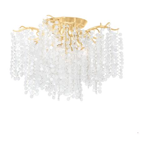 Corbett Genoa 5 Light Gold Leaf Semi Flush Ceiling Light