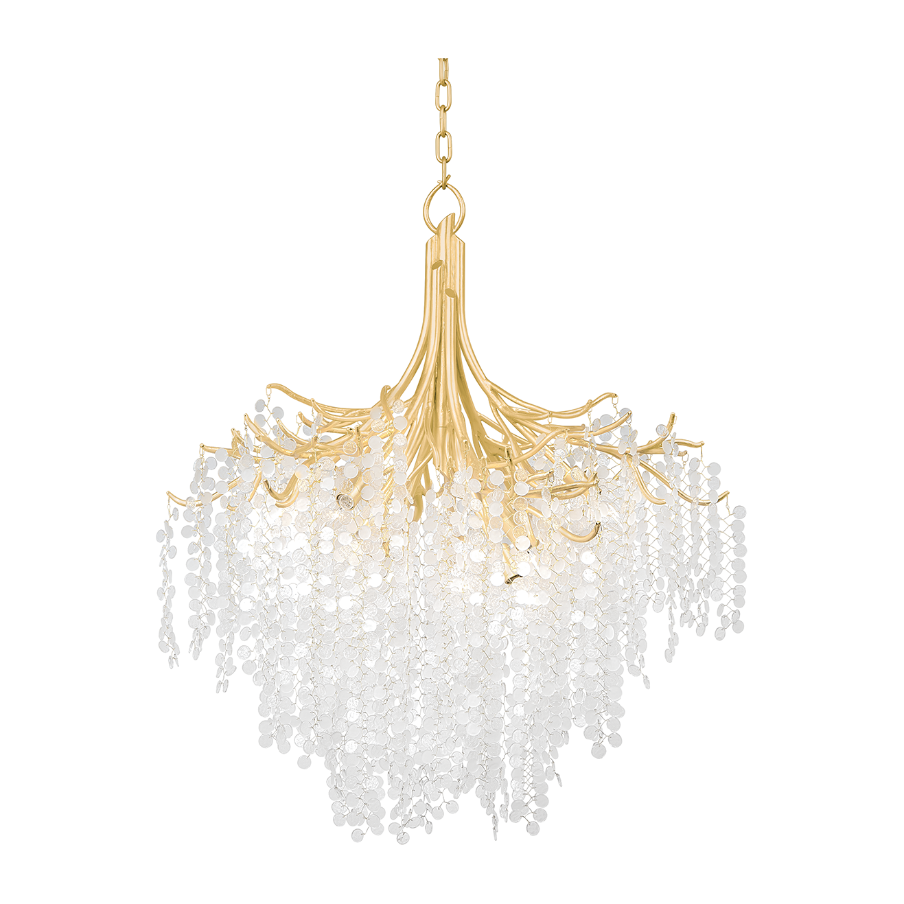 Corbett Genoa 9 Light Gold Leaf Chandelier Ceiling Light