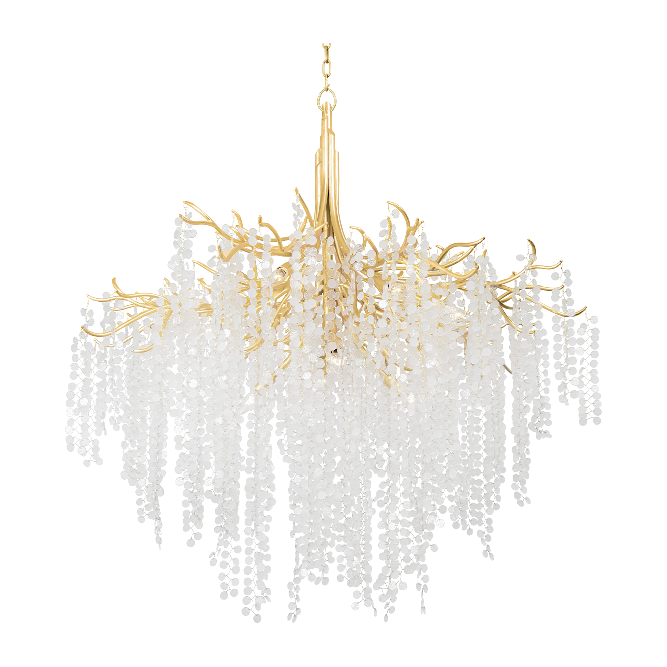 Corbett Genoa 12 Light Gold Leaf Chandelier Ceiling Light