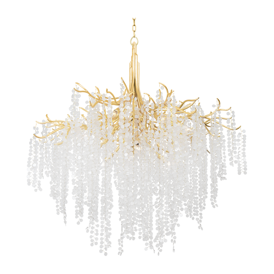 Corbett Genoa 12 Light Gold Leaf Chandelier Ceiling Light
