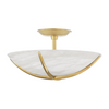 Hudson Valley Lighting Wheatley 4 Light 16 inch Aged Brass Semi Flush Ceiling Light