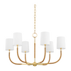 Hudson Valley Lighting Webson 6 Light 34 inch Aged Brass Chandelier Ceiling Light