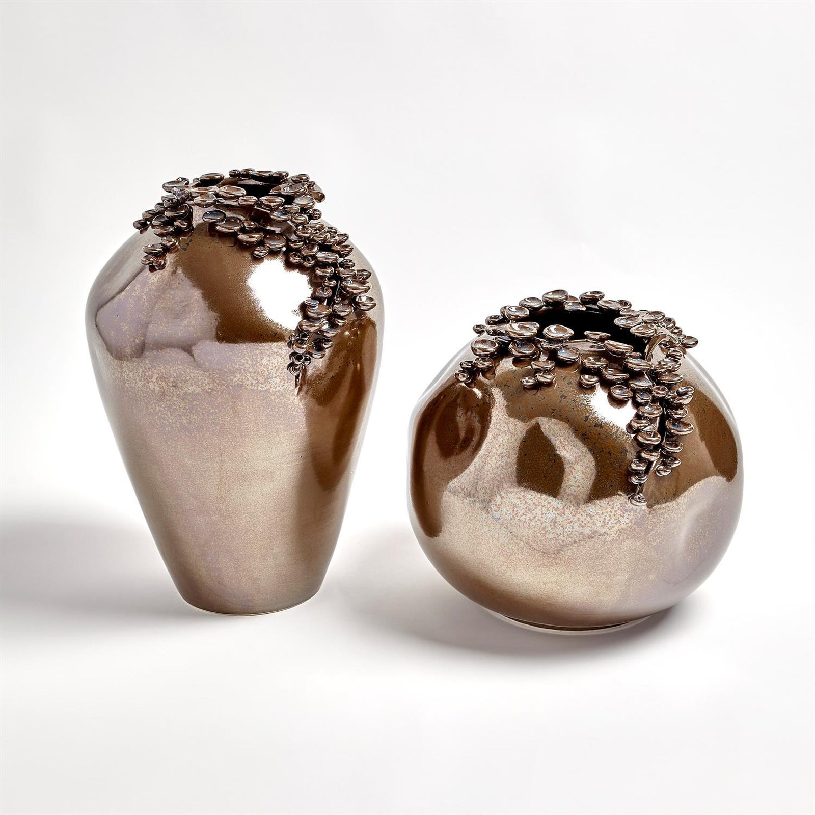 Global Views Reactive Bronze Cascading Reef Vase