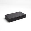 Global Views Black Marbled Leather D Ring Box