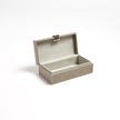 Global Views Light Grey Marbled Leather D Ring Box