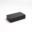 Global Views Black Marbled Leather D Ring Box