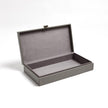 Global Views Dark Grey Marbled Leather D Ring Box