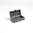 Global Views Dark Grey Marbled Leather D Ring Box