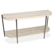 Magnussen Home Jennings Edgecomb Grey And Weathered Antique Nickel Demilune Sofa Table