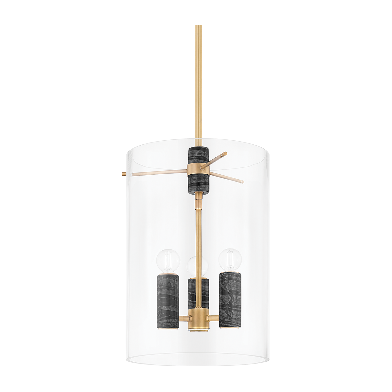 Corbett Adonis 3 Light Vintage Brass Indoor Lantern Ceiling Light