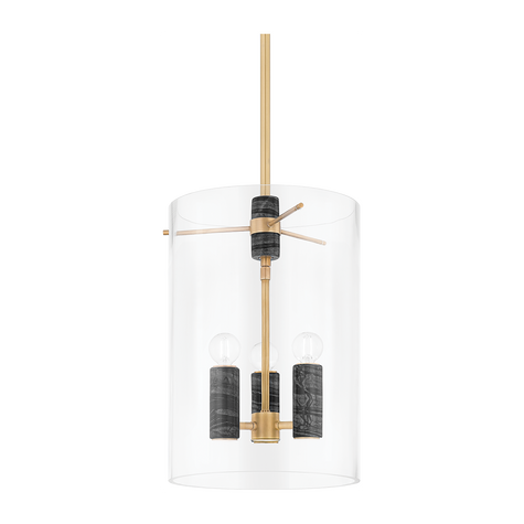 Corbett Adonis 3 Light Vintage Brass Indoor Lantern Ceiling Light