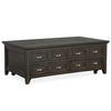 Magnussen Home Westley Falls Graphite Lift Top Storage Cocktail Table With Casters
