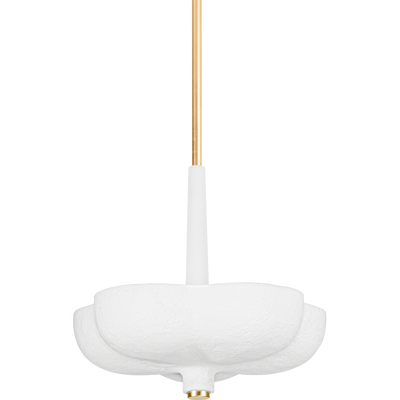 Corbett Rimini 3 Light Gold Leaf / Gesso White Pendant Ceiling Light Clearance