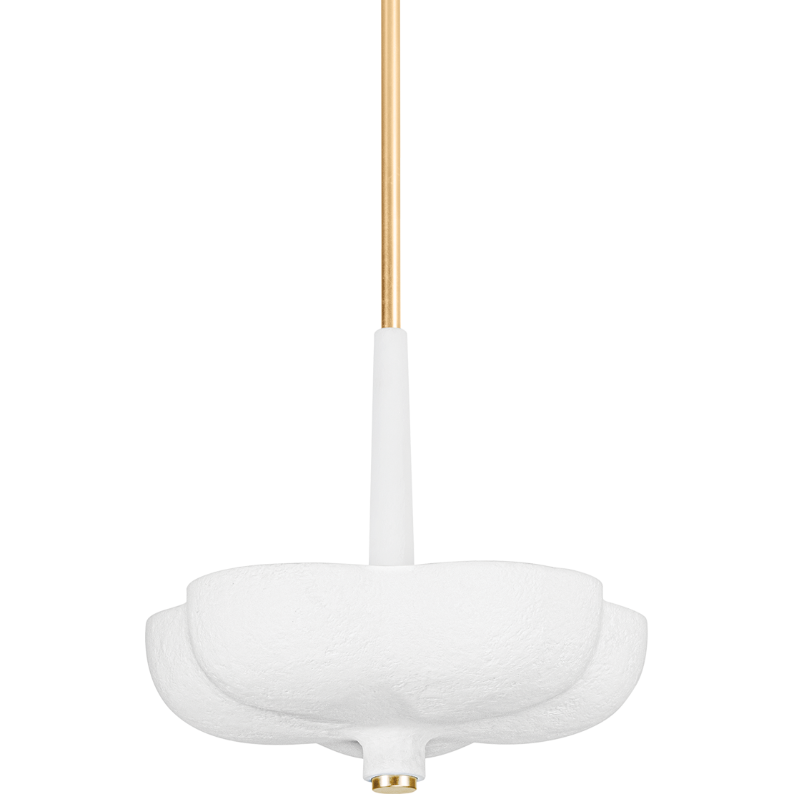 Corbett Rimini 3 Light Gold Leaf / Gesso White Pendant Ceiling Light Clearance