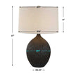 Uttermost Levee Satin Black Table Lamp