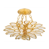 Corbett Vittoria 4 Light Gold Leaf Semi Flush Ceiling Light