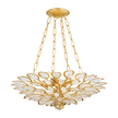 Corbett Vittoria 4 Light Gold Leaf Chandelier Ceiling Light