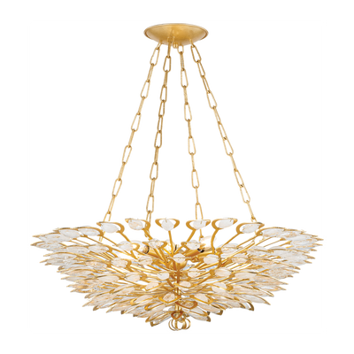 Corbett Vittoria 8 Light Gold Leaf Chandelier Ceiling Light