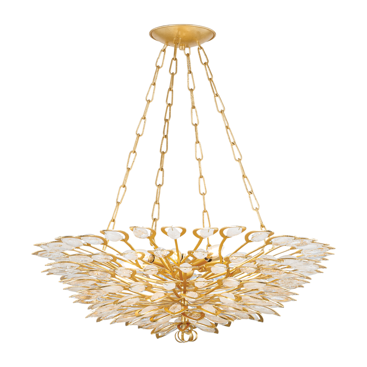 Corbett Vittoria 8 Light Gold Leaf Chandelier Ceiling Light