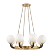 Hudson Valley Lighting Werner 8 Light 46 inch Aged Brass/Black Chandelier Ceiling Light