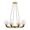 Hudson Valley Lighting Werner 8 Light 46 inch Aged Brass/Black Chandelier Ceiling Light