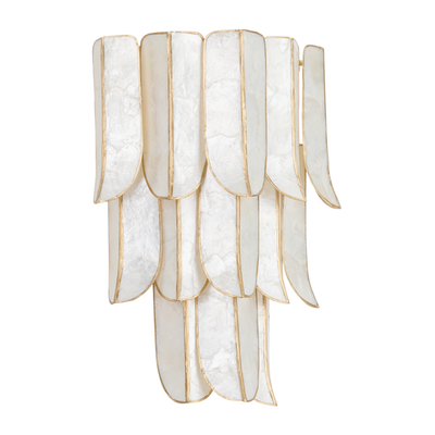 Corbett Cartagena 3 Light Vintage Gold Leaf Wall Sconce Wall Light