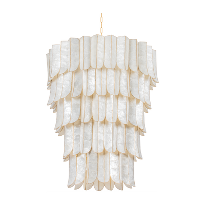 Corbett Cartagena 27 Light Vintage Gold Leaf Chandelier Ceiling Light