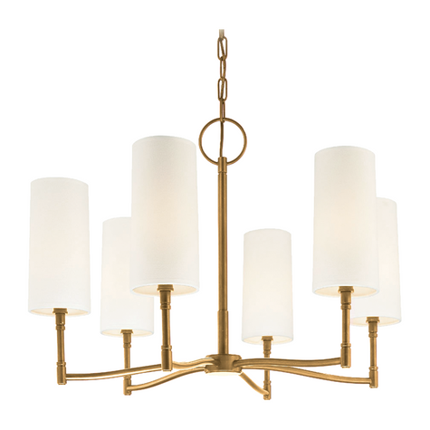 Hudson Valley Lighting Dillon 6 Light 25 inch Chandelier Ceiling Light