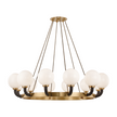 Hudson Valley Lighting Werner 12 Light 61 inch Aged Brass/Black Chandelier Ceiling Light